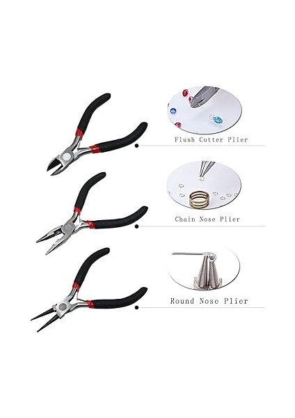 Takı Pense Seti Kuyumcu Yapımı Pense Seti Iğne Burun Pense Yuvarlak Burun Pense Tel Kesici Pense Takı Yapımı Malzemeleri Tel Sarma Kesme Dıy El Sanatları Araçları fiyatları