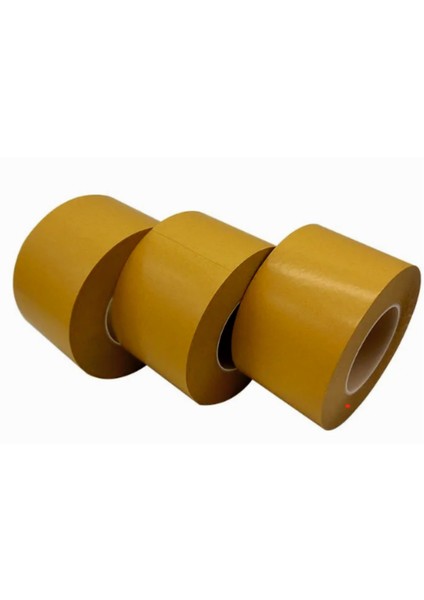 Çift Taraflı Şeffaf Sarı Bant 100 M. Uzunlukta 80 mm Eninde fırsatları