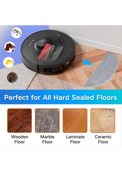 Roborock S8 Maxv Ultra Vakum Robot Mikrofiber Mendil Yeniden Kullanılabilir Aksesuarlar Doldurma Paketi (Yurt Dışından) fırsatları