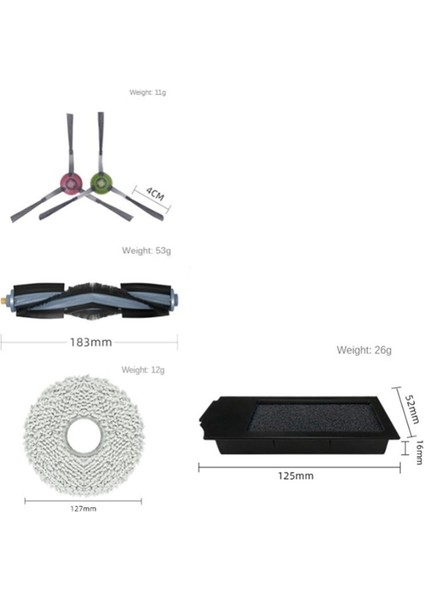 Ecovacs Deebot X1S Pro Omni Turbo Vakum Temizleyici Aksesuarları Ana Fırça Hepa Filtre Mop Bez Tuz Torbası Parçaları (Yurt Dışından) indirimleri