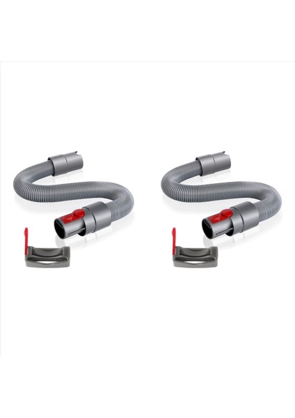 2x Dyson V7 V7 V8 V10 V11 Vakum Süpürge Parçaları Için Uyumlu Tetik Kilit ve Esnek Uzatma Hortumu Gri (Yurt Dışından)