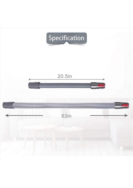 2x Dyson V7 V7 V8 V10 V11 Vakum Süpürge Parçaları Için Uyumlu Tetik Kilit ve Esnek Uzatma Hortumu Gri (Yurt Dışından) modelleri
