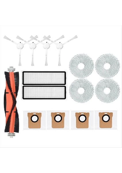 Xiaomi Robot Vakum Için X10+ X10 Plus B101GL Yedek Parçaları Aksesuarlar Ana Yan Fırça Hepa Filtre Toz Torbası Mop Kumaş (Yurt Dışından)
