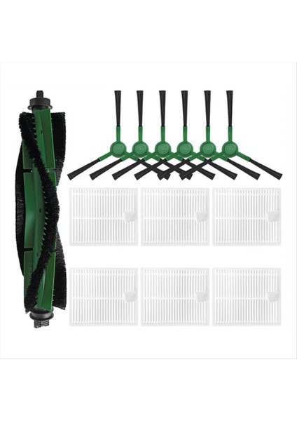Irobot Oraya Için 13 Pcs Combo Essential /vac Essential Y0112 Robot Vakum Süpürge Parçaları Yıkanabilir Ana Yan Fırça Filtresi (Yurt Dışından)
