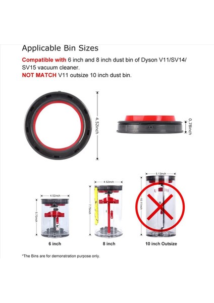 Dyson V11 Için 4x SV14 SV15 Vakum Temizleyici Tut Kutusu Üst Sabit Sızdırmazlık Halkası Değiştirme Ek Parça (Yurt Dışından) modelleri