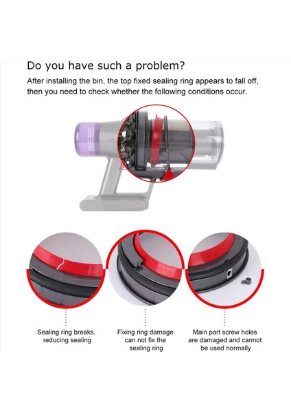 Dyson V11 Için 4x SV14 SV15 Vakum Temizleyici Tut Kutusu Üst Sabit Sızdırmazlık Halkası Değiştirme Ek Parça (Yurt Dışından) fırsatları