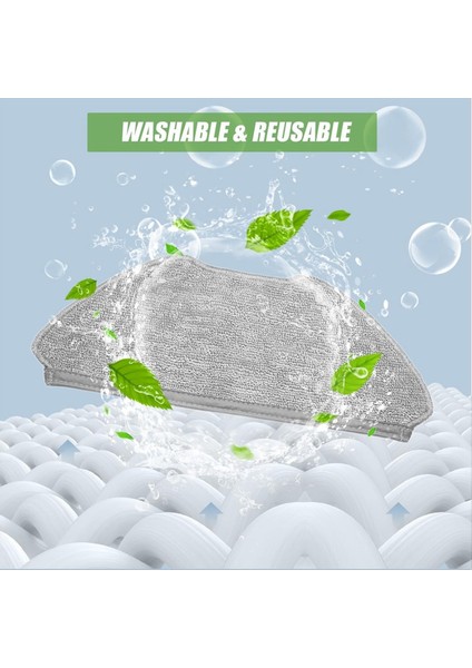 Airrobo T20 Robot Vakum Süpürge Yedek Parçaları Için Paspas Bez Pedleri Yıkanabilir Yumuşak Mikrofiber Paspas (Yurt Dışından) modelleri