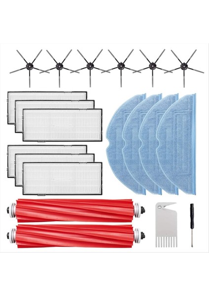 Roborock S7 S70 S7MAX T7S T7S Plus Robot Vakum Temizleyici Aksesuarları Ana Yan Fırça Hepa Filtre Mop Bezi (Yurt Dışından)