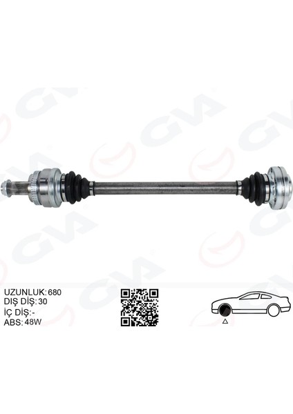 KOMPLE AKS ARKA SOL BMW 103 E83 2004 680MM 33217540116 33213428180