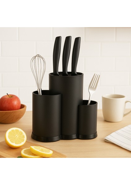 Lüks Tezgah Üstü 3 Bölmeli Kaşık Bıçak Çatal Standı – Modern Tasarımlı Mutfak Düzenleyici Organizer fiyatları