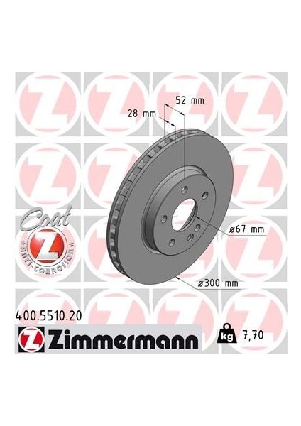 FREN DISKI ON MERCEDES VITO W447 2014 A4474210312 (2 ADET)