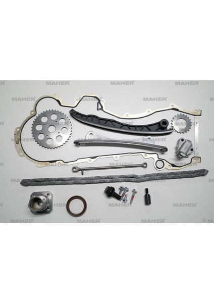 EKSANTRİK ZİNCİR SETİ ASTRA / CORSA / COMBO 2003 ALBEA / DOBLO / PALİO / PUNTO / LİNEA / EGEA / FIORINO 1.3JTD-1.3CDTI EURO 4-5 (16 PARÇA KAPALI ZİNCİR) YAĞ POMPA CONTA + KEÇE 55177460 6606024