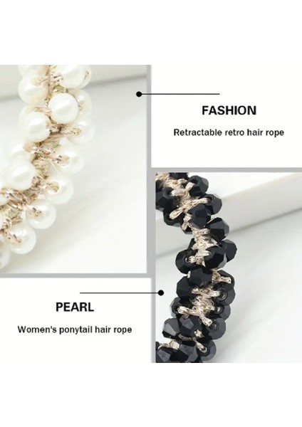 Üçlü Siyah ve Renkli Kristal Taşlı Lastik Toka fiyatları