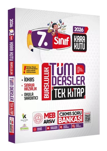 2026 7.sınıf İOKBS BURSLULUK Tüm Dersler Çıkmış Soru Bankası Tek Kitap Yeni Sistem Tamamı Çözümlü