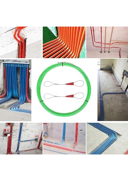 20 M 75 Ft Kablo Çektirme Kiti Duvar Balık Bandı 4 mm Pet Elektrik Kablosu Çektirme Tel Kılavuz Cihazı Dişli Kanal Çubuk Balık Kablo Sabitleyici fırsatları