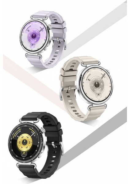 Huawei Watch Gt 6 41 mm ile (18 Mm) Uyumlu Dalgalı Orijinal Tasarım Yumuşak Silikon Kordon fırsatları