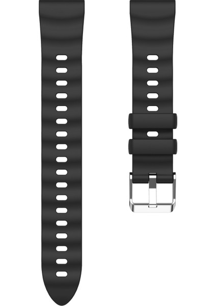 Huawei Watch Gt 6 41 mm ile (18 Mm) Uyumlu Dalgalı Orijinal Tasarım Yumuşak Silikon Kordon