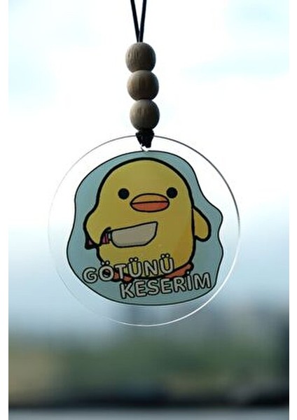 Dikiz Aynası Süsü Şeffaf Pleksi ve Ahşap Malzemeden 7 cm Daire Şeklinde modelleri