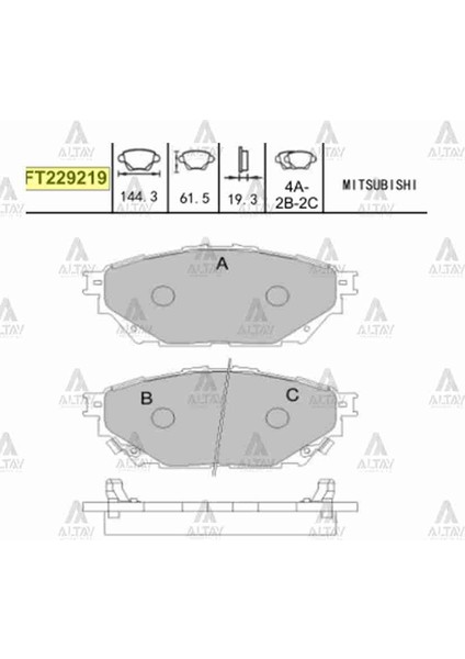FREN BALATA CANTER FUSO 2006 TFB75 / TFB85 2012 EURO 5 / EURO 6 (8 ADET) ÖN MK585740 fiyatları