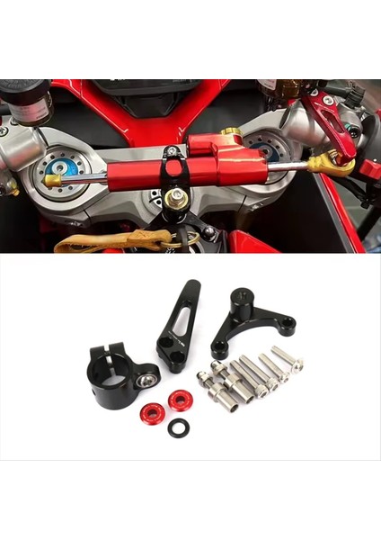 Ducati Supersport 939 Supersport 950 2018-2025 Siyah Için Motosiklet Damper Damper Sabetçi Direksiyon Montaj Kiti (Yurt Dışından) fırsatları