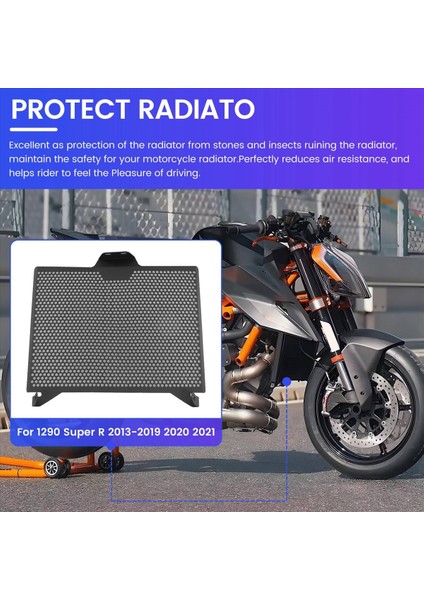 Motosiklet Radyatör Koruma Kapağı Koruyucusu 1290 Superduke Gt / R 1290 Super Duke R Gt (Yurt Dışından) fırsatları