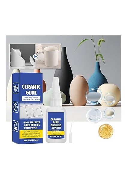 Için Çömlekçilik Tutkalı,seramik Onarım Tutkalı - Seramik Tutkalı Çömlekçilik Tutkalı | Seramik Tamir 30 ml Güçlü Yapıştırıcı, Porselen Tutkalı Şeffaf Tutkal, Cam Tutkalı Güçlü Bağ, Anında Süpe modelleri