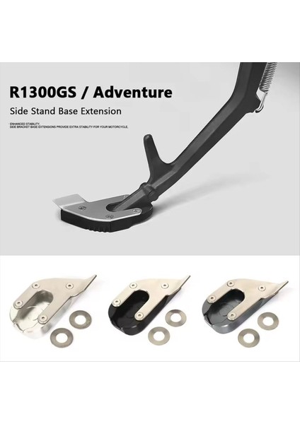 Bmw R1300GS R 1300 Gs Macera 2023 2024 Siyah Için Motosiklet Kickstand Extender Foot Side Stand Base Uzantı (Yurt Dışından) fiyatları