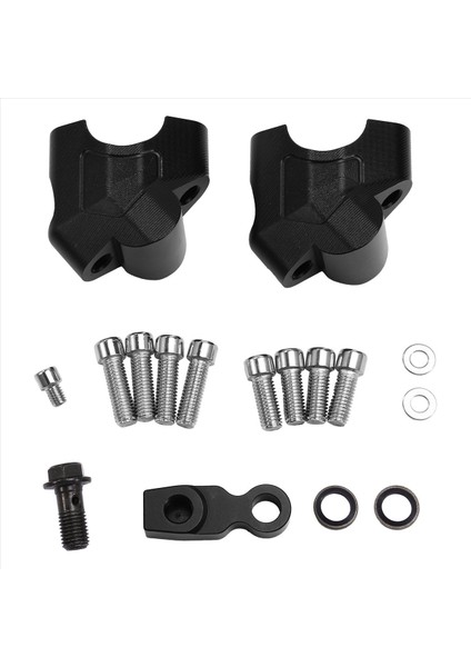 Motosiklet Gideri Yükseltici Montaj Kelepçesi Gidon Liği ve Arka Kaydırma Adaptör Parçaları Cfmoto 800MT Siyah (Yurt Dışından)