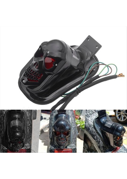 Motosiklet Kafatası Arka Işık Dönüş Sinyal Fren Lambası Lospe Lambası Lamba Arka Kuyruk Işık Motosiklet Aksesuarları (Yurt Dışından) fiyatları
