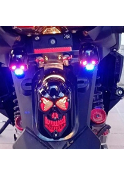 Motosiklet Kafatası Arka Işık Dönüş Sinyal Fren Lambası Lospe Lambası Lamba Arka Kuyruk Işık Motosiklet Aksesuarları (Yurt Dışından) indirimleri