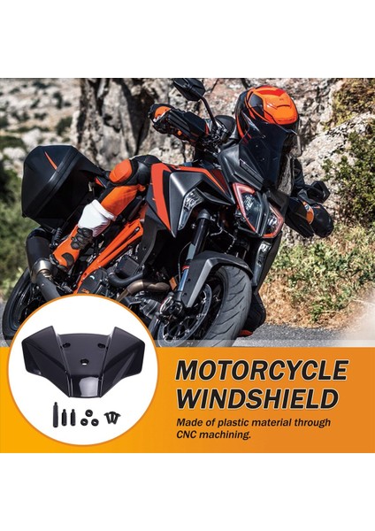 1290 Super Duke R 2020 - 2024 Motor Cam Koruma Siyah Için Motosiklet Ön Cam Flyscreen (Yurt Dışından) fırsatları