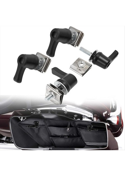 Motosiklet Saddlebag Kol Kilit Cıvataları ve Fındık Kiti Harley Touring Dyna Cvo Yolu Glide Breakout Deluxe (Yurt Dışından) fiyatları