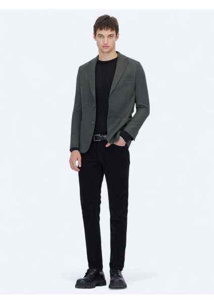 Haki Modern Fit Yün Karışımlı Ceket fiyatları