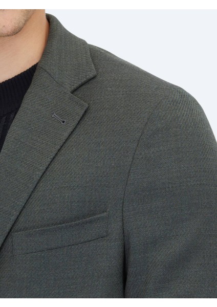 Haki Modern Fit Yün Karışımlı Ceket indirimleri