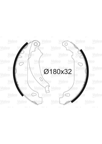 ARKA PABUÇ BALATA P206 1.4İ 1.6İ 1.4HDİ 1.9D 1998-2002 206 1.4 1.4HDİ 2009 ABS SİZ ARAÇLAR 180X32 4241 K5 4241 N1