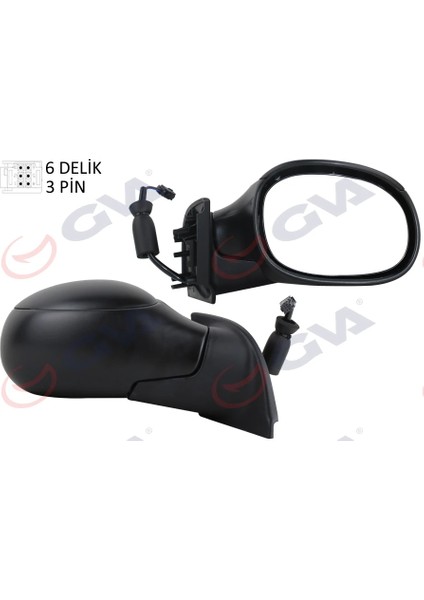 DIŞ DİKİZ AYNASI SAĞ C3 2002 ELEKTRİKLİ ISITMALI KONVEKS 3 FİŞ VM-501ER 8149 FK