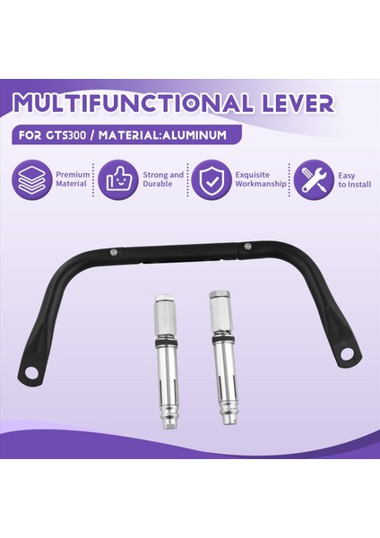 Motosiklet Çok Fonksiyonlu Kol Çocuk Güvenliği Kapat Çubukları Navigasyon Braketi Depolama Kanca Braketi Vespa GTS300 Siyah (Yurt Dışından) fırsatları