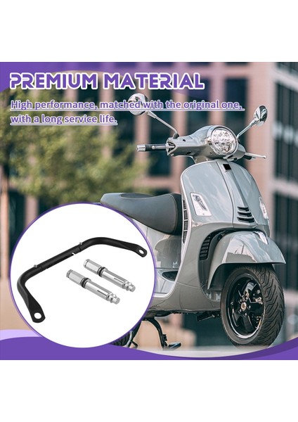 Motosiklet Çok Fonksiyonlu Kol Çocuk Güvenliği Kapat Çubukları Navigasyon Braketi Depolama Kanca Braketi Vespa GTS300 Siyah (Yurt Dışından) indirimleri