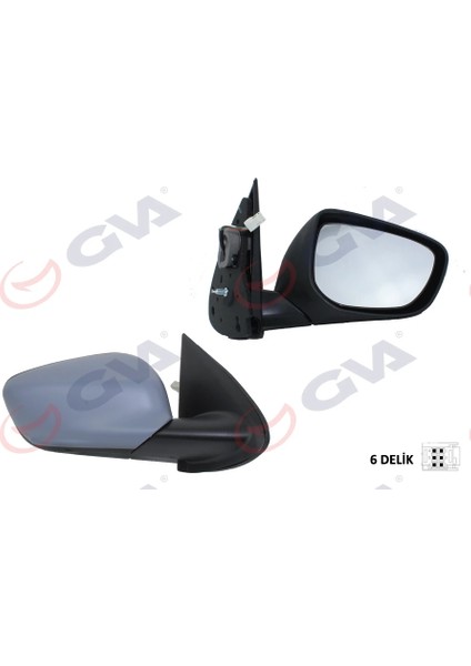 DIŞ DİKİZ AYNASI SAĞ C-ELYSEE-301 2013 ELEKTRİKLİ ISITMALI SENSÖRLÜ ASTARLI KONVEKS VM-512EHPSR 1609064580