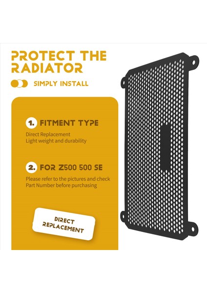 Motosiklet Accessorie Radyatör Koruma Koruyucu Kawasaki Z500 Ninja 500 NINJA500 Se 2024 2025 (Yurt Dışından) indirimleri