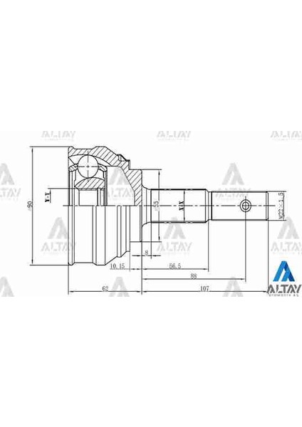 AKS KAFASI DIŞ SUNNY 1990-1995 / 2510551023 39101 0M905