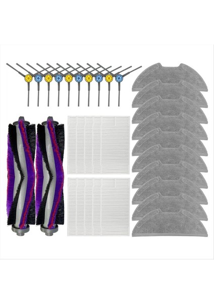 Midea M9 / Eureka E20 Plus / NERE10S E10S / Obode A8 Robot Vakum Süpürge Ana Yan Fırça Hepa Filtre Mop Bezi (Yurt Dışından)