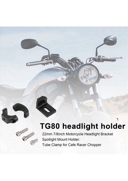 3x TG80 Far Sabit Raf Gidonu 22MM 7/8inç Motosiklet Far Monte Tutucu Tüp Kelepçesi Kafe Yarışçısı Kıyıcı (Yurt Dışından) fiyatları