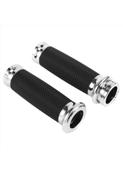 Motosiklet El Tutarlar 1 Inç 25MM Gidbar Grips Rail Için Kauçuk Kral Bobber Cafe Racer Silver (Yurt Dışından) modelleri