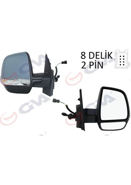 DIŞ DİKİZ AYNASI SAĞ DOBLO 2011 OPEL COMBO D 2012-2018 MEKANİK SİNYALLİ ASTARLI ÇİFT CAM KONVEKS VM-669PR 735528034 95511482 1426597