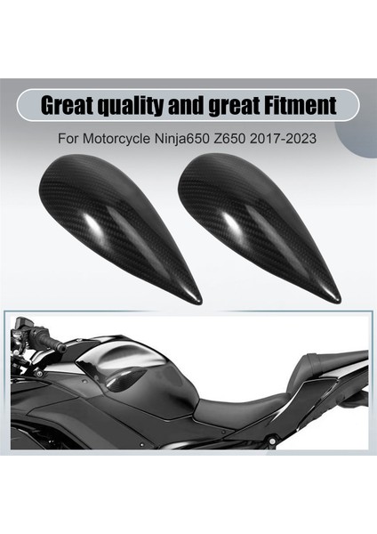 Karbon Fiber Motosiklet Yakıt Deposu Koruyucu Kabuk Dekorasyon Koruyucu Kawasaki NINJA650 Z650 2017-2023 (Yurt Dışından) fırsatları