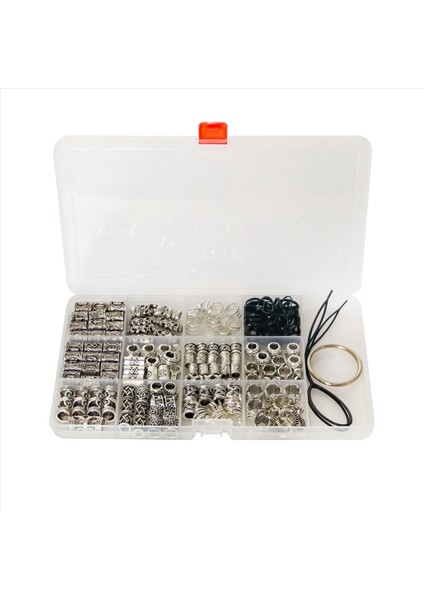 180 Adet Karışık Dreadlocks Boncuklar Tüp Korku Kilitleri Pimler Metal Manşetler Halkalar Aksesuarları Saç Örgü Saç Uzatma Takılar (Yurt Dışından) fiyatları