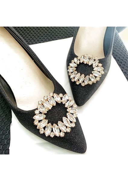 4pcs Zarif Rhinestone Kristal Metal Ayakkabı Klipleri Düğün Partisi Çantası Donanım Dekorasyonu Için Gelin Çiçek Ayakkabı Tokaları (Yurt Dışından) indirimleri