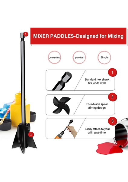 4 Adet Epoksi Reçinesi Boya Seramik Sırını Karıştırmak Için Matkap Yeniden Kullanılabilir Boya ve Reçine Mikser Raket Için 4 Pc Epoksi Karıştırıcı Ekleme (Yurt Dışından) indirimleri