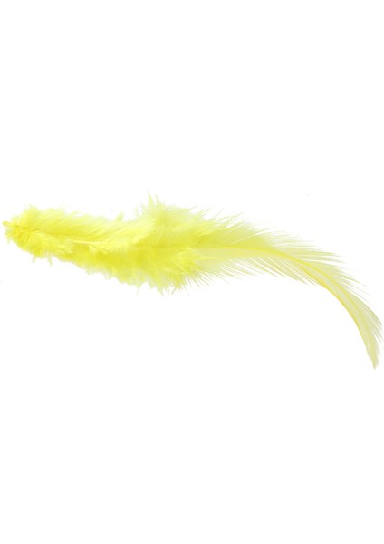 Dekorasyon Için 50 Adet Boyalı Horoz Tüyleri 10 - 15 cm - Sarı (Yurt Dışından) modelleri